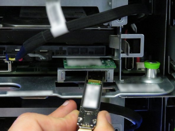 Connect the 10G SFP+ cable into the network interface controller.