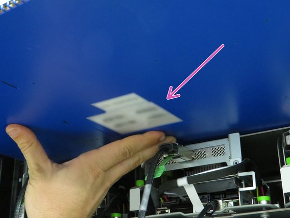 Once the sticker is visible (as shown), use your hand to support the Wedge weight.