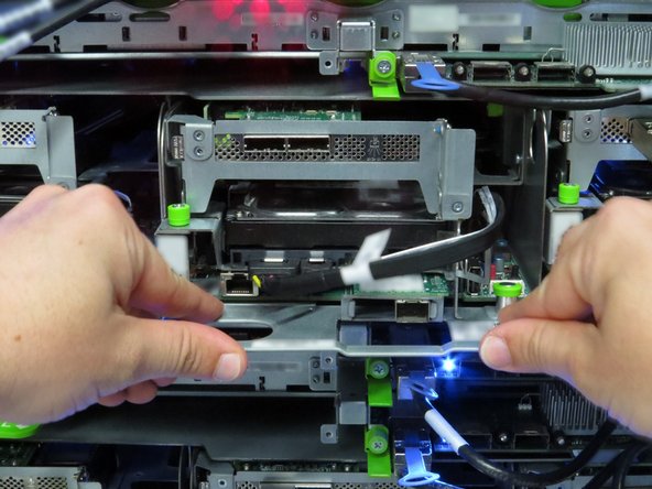 Push the server into the slot.