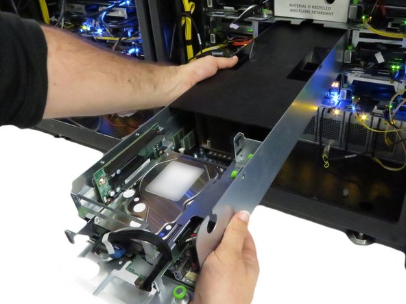 Move the server on the crash cart for transportation or out of rack repairs.