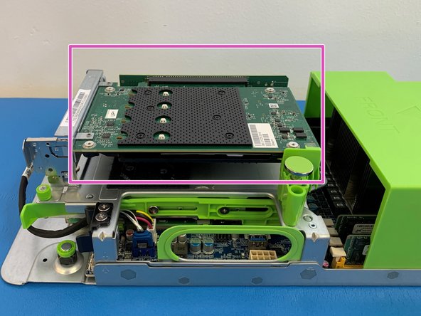 To remove the AVA M.2 carrier card by  unhooking the metal hook tab on the left side of the bracket.