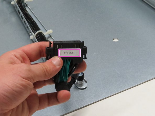 Connect a new Powerblade cable to the fan controller board.