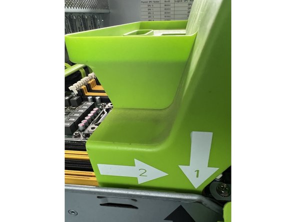 Note the instruction arrows are in the order of install.  Reverse for removal.