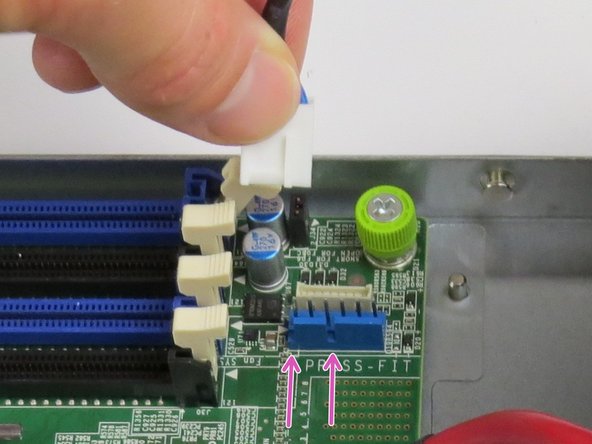 Make sure to align the key on the connector and header.