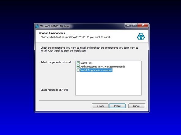 Download and install the WinAVR software. WinAVR