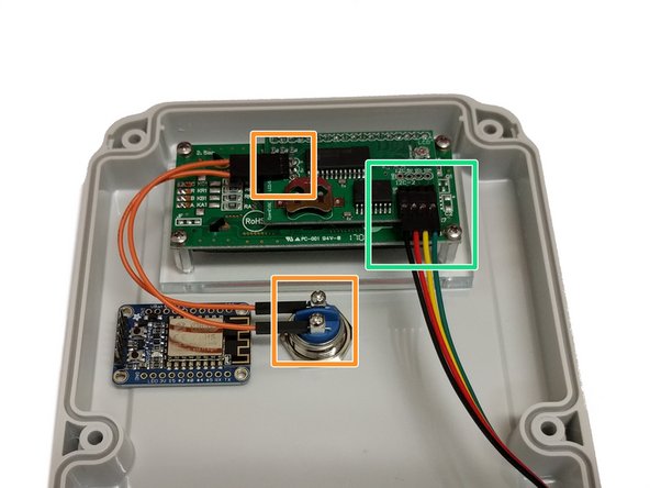 Connect 4 pin connector to display module.