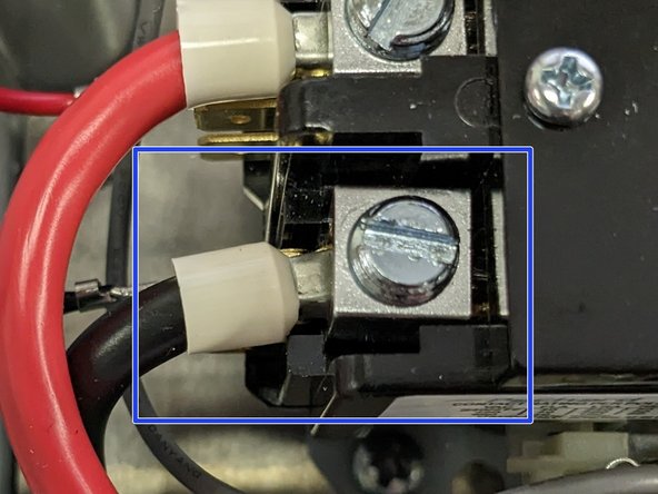 Screw the RED  wire of the INPUT cable to the terminal lug just above the red wire from the wiring harness.