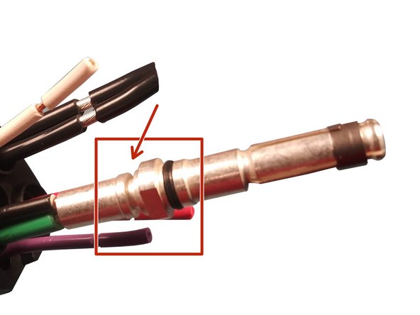 Insert the ground pin on the 10AWG GREEN wire and the 18AWG BLACK Proximity wire.