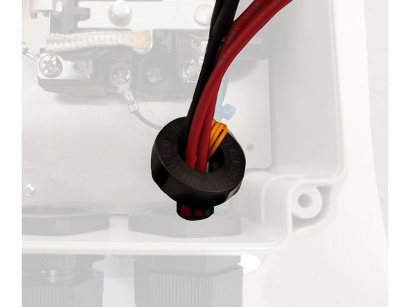 Route the ground and pilot wires low in the enclosure up the right side.