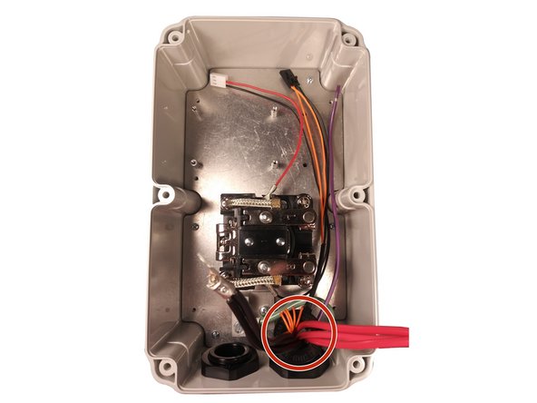 Connect the ground wire to the ground block.