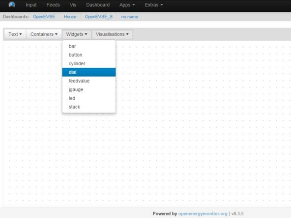 Select Widgets > Dial