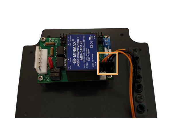 Connect the red wire on the UBEC WiFi power supply to +12v DC screw terminal on the OpenEVSE controller.