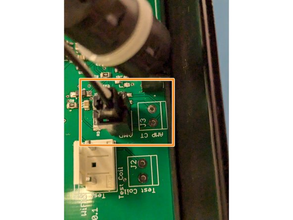 Connect the donut coil WITHOUT the additional wire wrap to the AMP_CT connector. One Power wire runs through this coil.