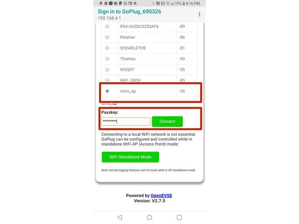 If the Portal does not automatically open, enter goplug.local or 192.168.4.1 for the address.
