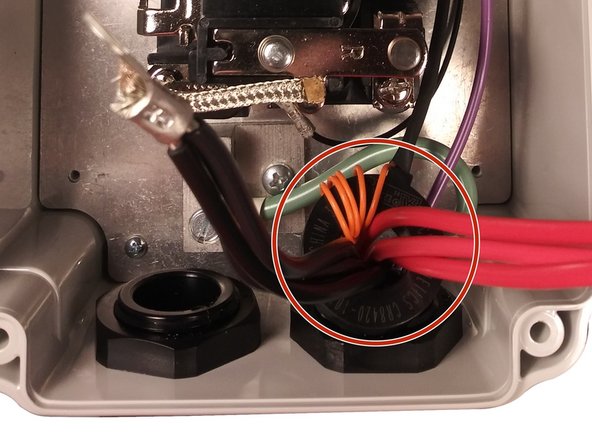 Connect the ground wire to the ground block.