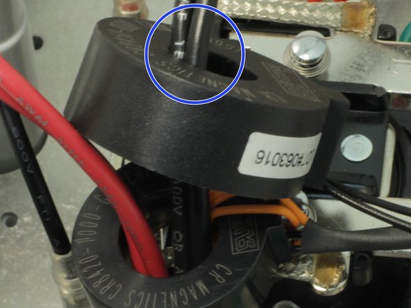 Thread BOTH AC lines  through the Ground Fault Coil (4-pin). If you are using the OpenEVSE 40A J1772 Cable, this is both the red pairs AND the black pairs.