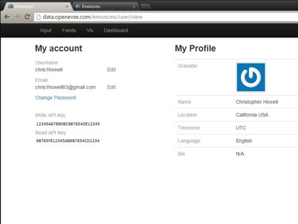 Enter Username, Email and Password to register for an Account.