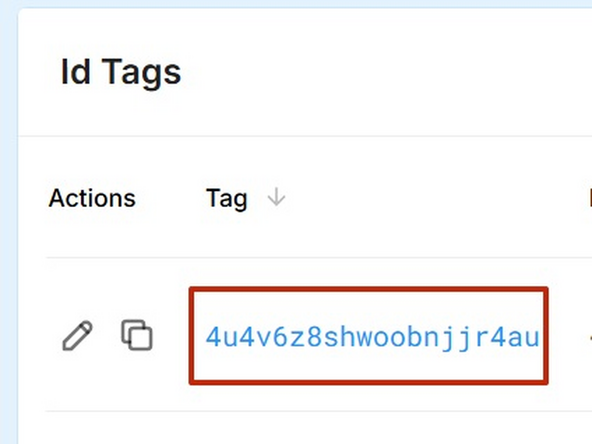 Click the menu icon and select ID Tags