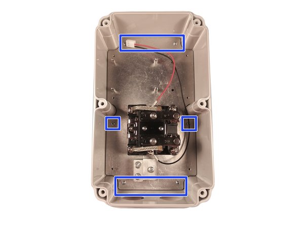 Mount plate in enclosure with SIX coarse threaded 6mm screws.