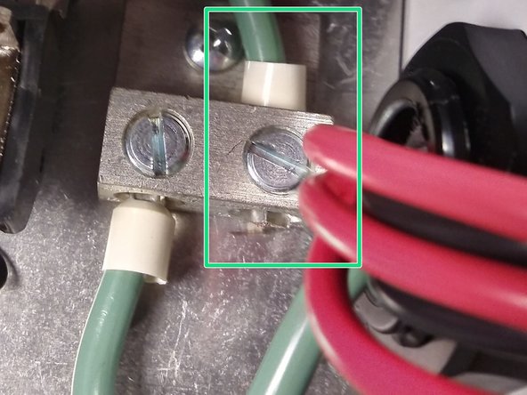 Insert the AC input cable through the LEFT gland.