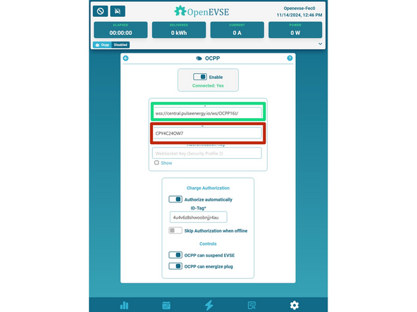 OpenEVSE has a separate field for URL and Charger ID. The last part of the URL will be input in the &quot;Charge Box ID&quot;.