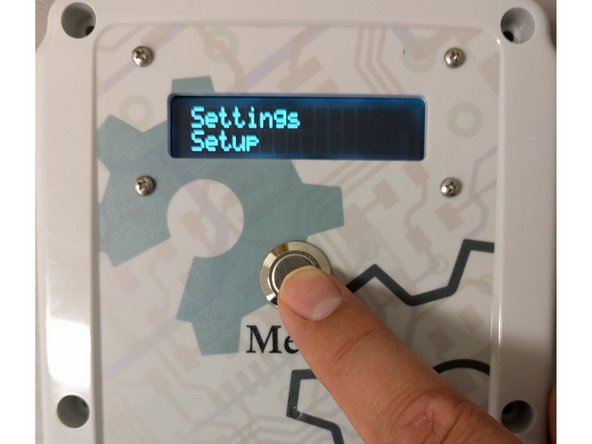 To Enter the Menu Press and hold the button (long press). Press and release (short press) to scroll through Options.