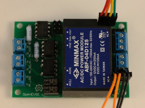 Connect 4 pin LCD cable to the OpenEVSE board.