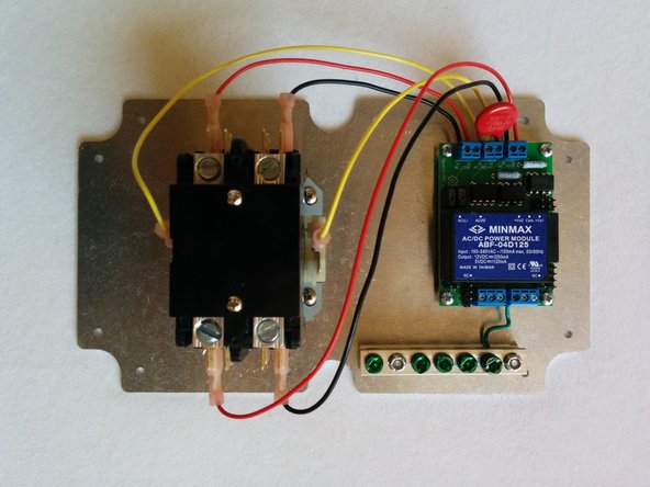 Kits include a MOV V275LA20AP (red disk Metal Oxide Varistor) to reduce chatter noise created by the bouncing contactor coil.