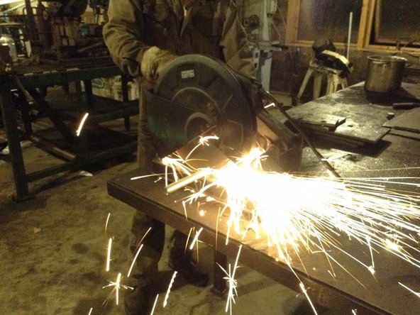 Cut bolts for the legs