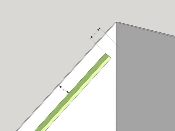 Tack P7 into place with a gap of 1&quot; on both ends from the bottom sheet and back plate.  This distance is important for the two P6 parts to be welded in next. there should also be a 1&quot; depth in from the top edge of the sidewall.