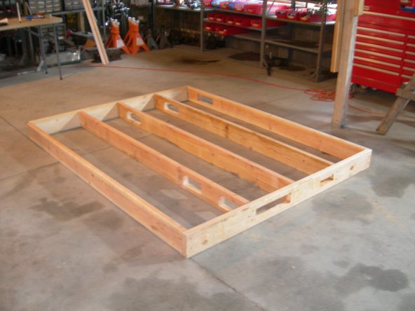 This is what the utility module frame will look like when you have it assembled. It is now ready for adding the sheathing to the bathroom side.