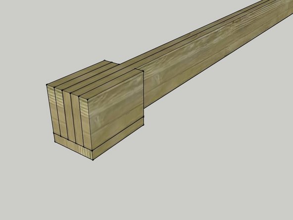 Add two more of your blocks to the other side of the beam.