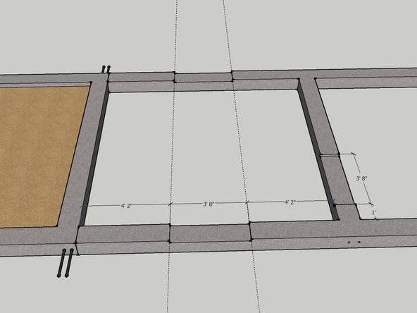 Image 1 shows the recess made for the door in the MH 1 foundation module.