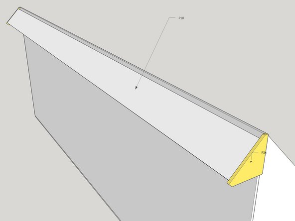 Tack p10 in place on the bucket