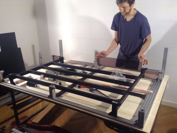 Measure for parallel of the front and back. Also measure the diagonals to check that they are within 2 mm.