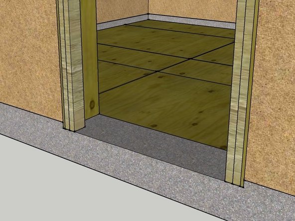 We need to create a recess in the foundation where the door module will go. This allows the finish floor level to be slightly lower than the foundation, which keeps the CEBs elevated above the finish floor. This also will match the finish floor level of the MH 1 module.