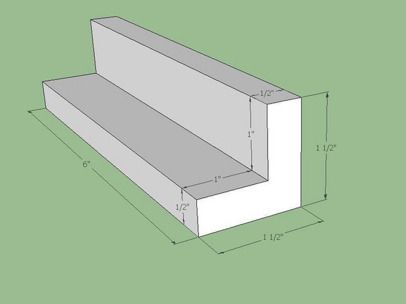 Cut out a &quot;Quick Attachment Bracket B&quot; according to the dimensions shown.
