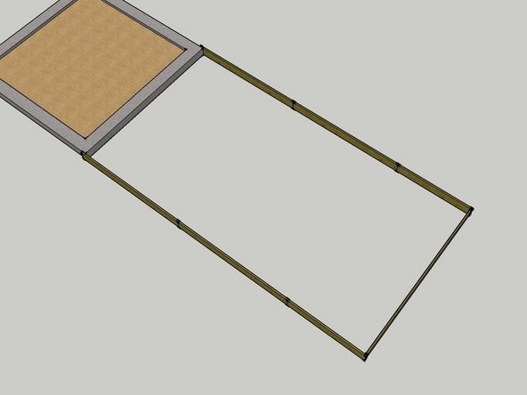 Start by building the external frame. Toe-nail the boards together to create the long sides.