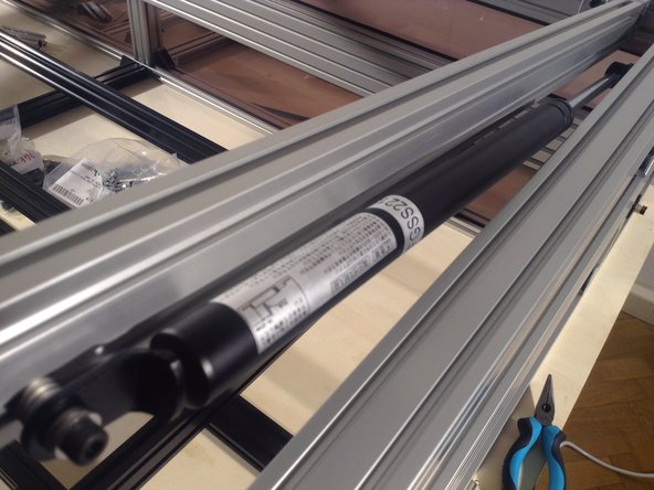 Mount the base end of air spring similarly.