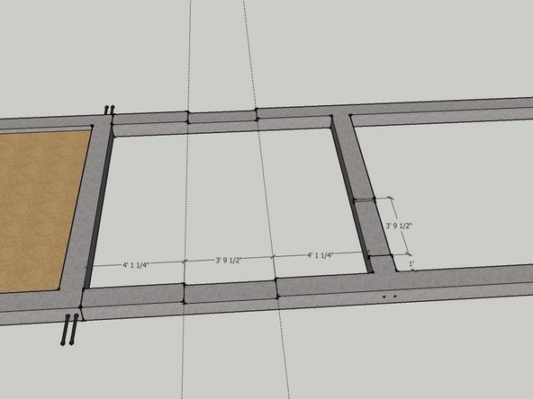 Image 1 shows the recess made for the door in the MH 1 foundation module.