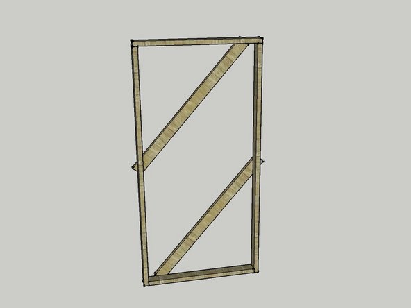 Measure the diagonals of the frame you just made and make adjustments until they are equal to square the frame.