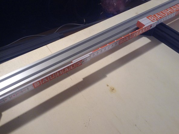 Space between front horizontal and mid horizontal should be 41 cm on the inside.