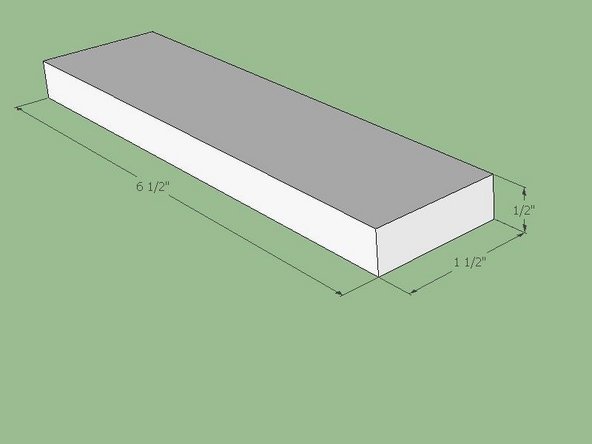Cut out the &quot;Quick Attachment Bar&quot; according to the dimensions shown.