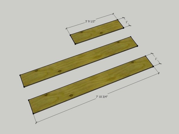 The image shows the plywood pieces needed to make the door module.