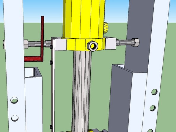 Install the 6&quot; sensor holder so the end of it  is overlapping the path of the magnet  holder as shown. The other sensor holder will be installed later.