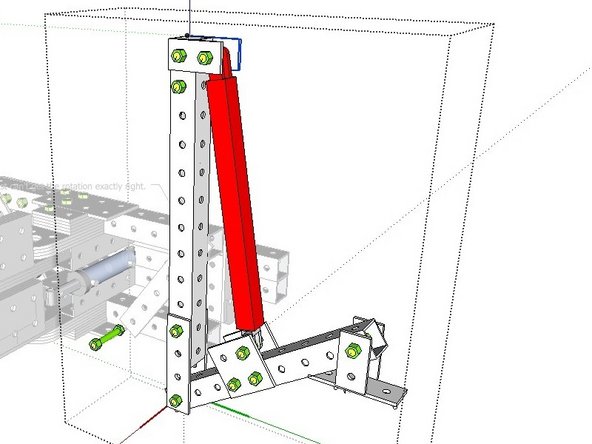 Attach feet holders to legs.  Use 1x2 hole plate and 7" Pin (pictured as bolt)