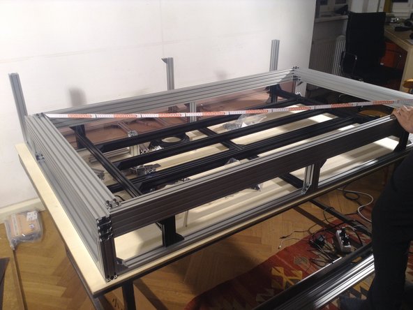 Measure the diagonal of the gantry frame to see that it's square.