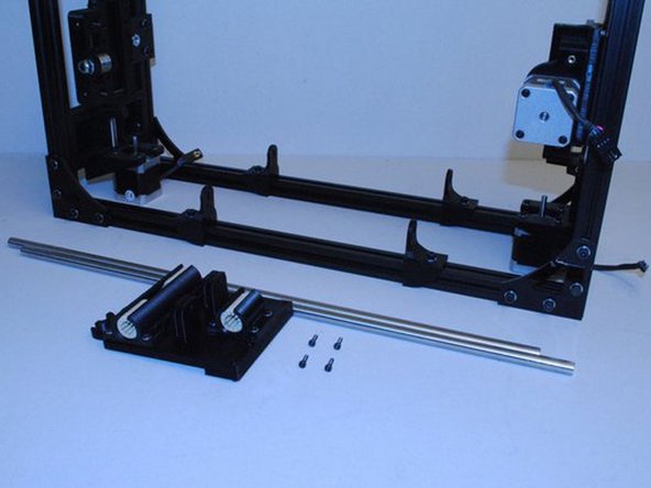 INSTALL X CARRIAGE AND GUIDING RODS