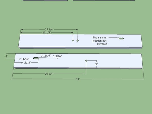 Punch the holes as shown. The diameters are 3/4&quot;.