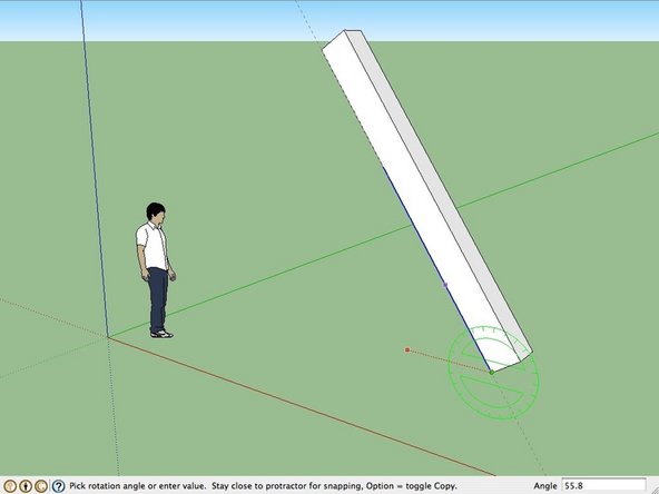Rotate your line up until it snaps into alignment with the edge of the board. Sometimes placing your cursor over the endpoint of the board helps the line snap into place.